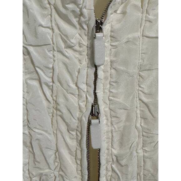 The Row Tamy Cloqué Dress Off-white size XS Midi  2-way Zip Euro Chic Croquette - Picture 11 of 16